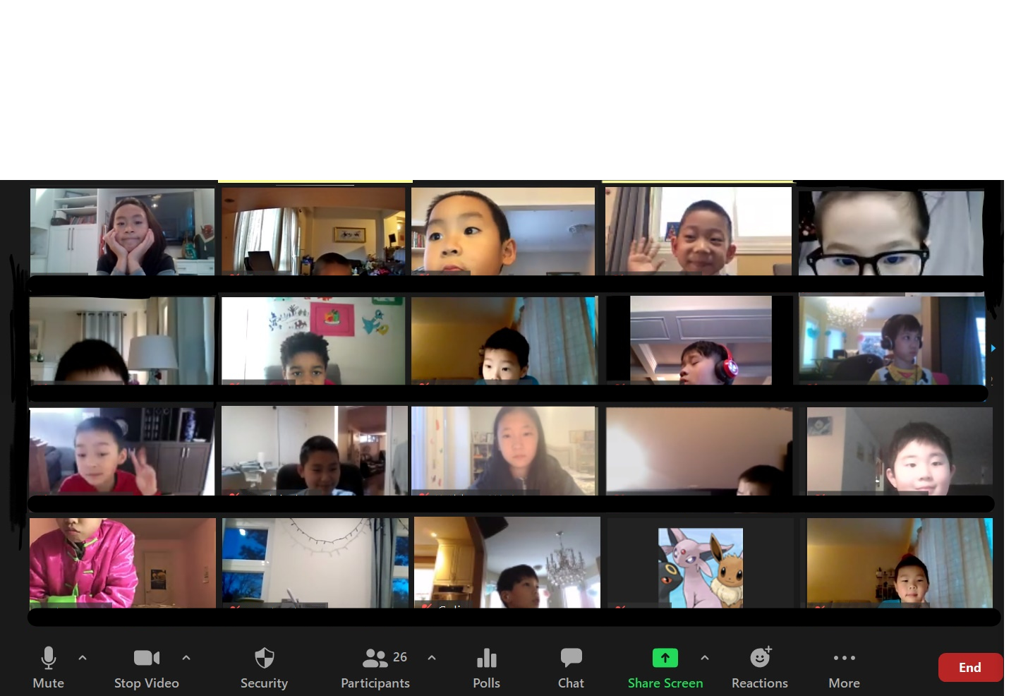 A Zoom Read-Aloud session